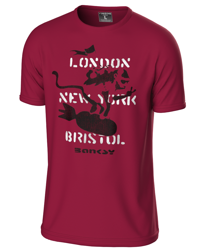 Banksy "London New York Bristol" T Shirt