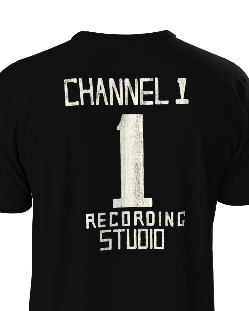 Channel 1 Recording Studio Backprint T Shirt