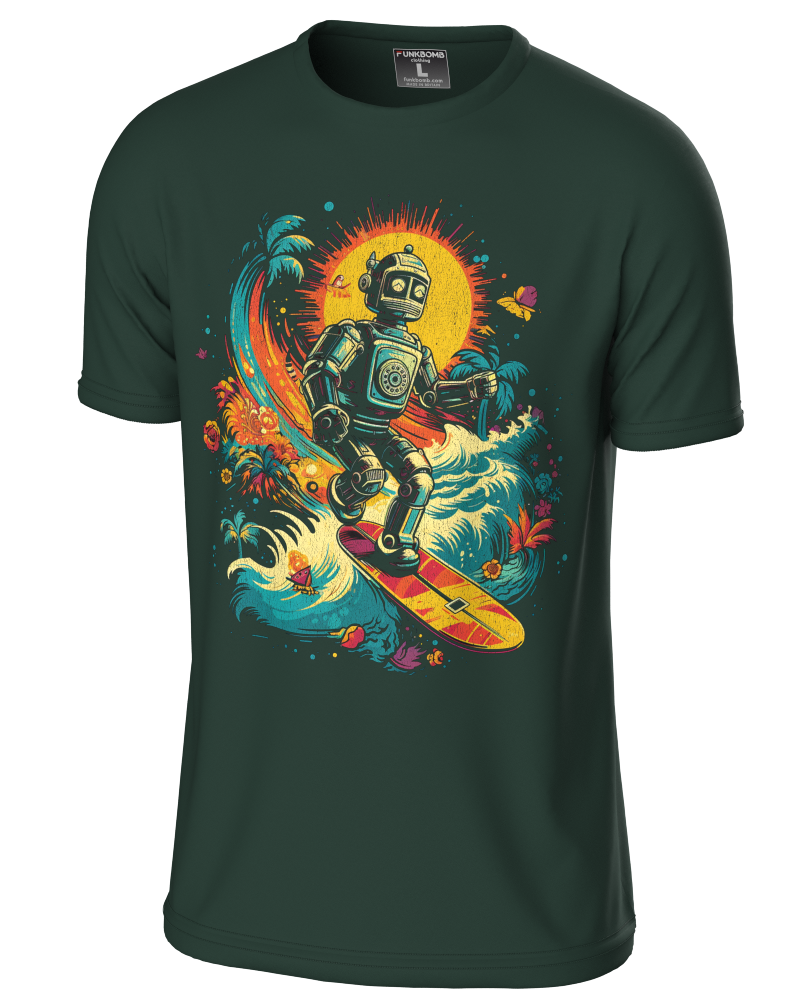 Surfing Robot T Shirt